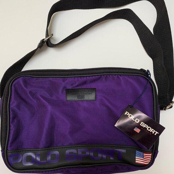 NWT Vintage 90’s Ralph Lauren Polo Sport Nylon Crossbody Bag - Picture 1 of 7